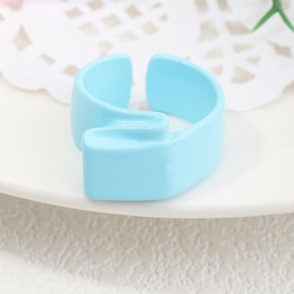 Wholesale macaroon candy color J metal irregular ring JWE-RS-e048