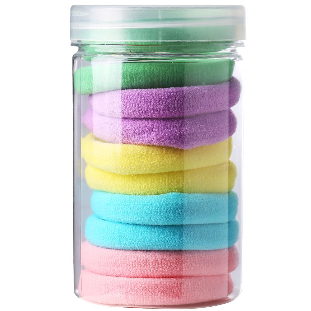 Wholesale macaroon color hair bands set 10 Pack cute rubber bands JWE-HS-F309