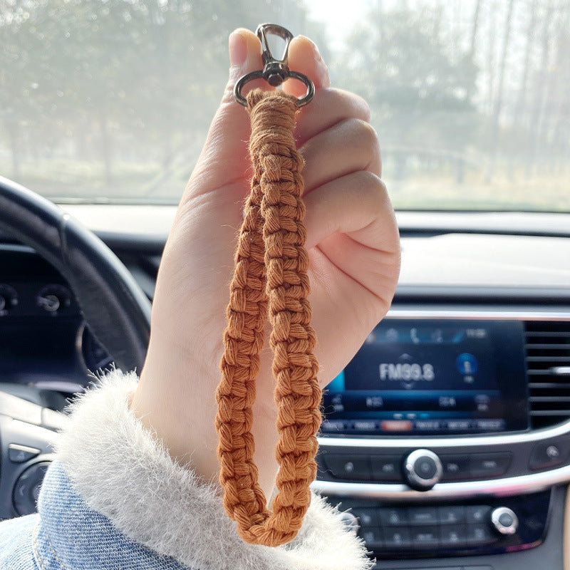 Wholesale red cotton rope keychain JWE-KC-WQK087