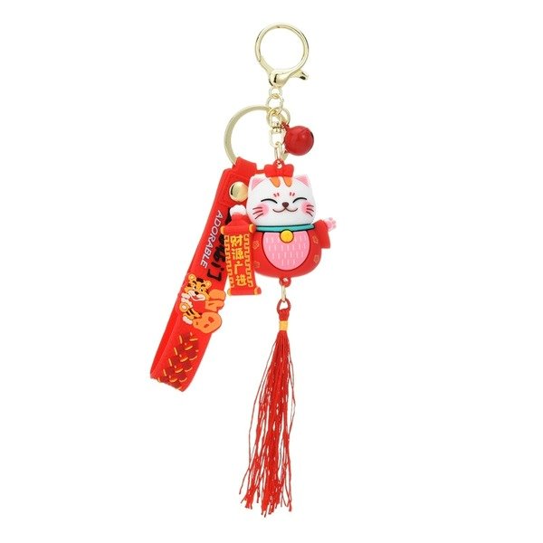 Wholesale resin lucky cat keychain JWE-KC-WS042