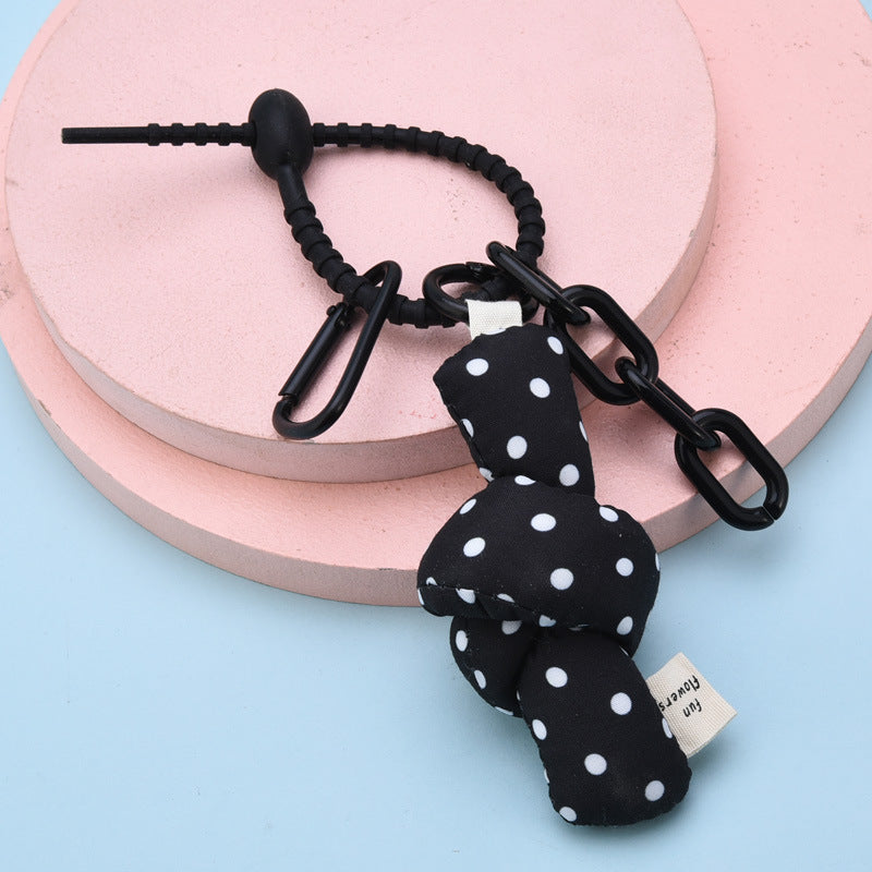 Wholesale Space Cotton Fabric Twisted Knotted Keychain JWE-KC-WS122