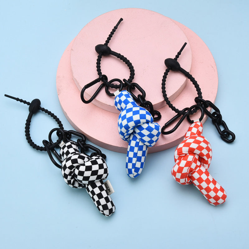 Wholesale Space Cotton Fabric Twisted Knotted Keychain JWE-KC-WS123