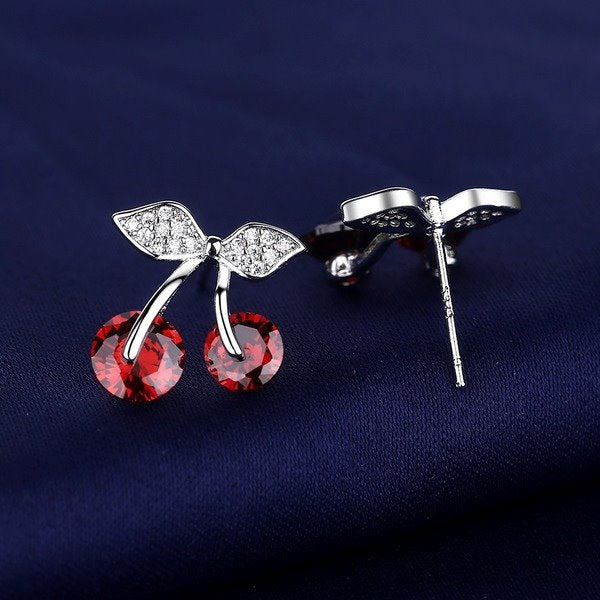 Wholesale Sterling Silver Jewelry Cherry Silver Earrings JWE-ES-BLX026